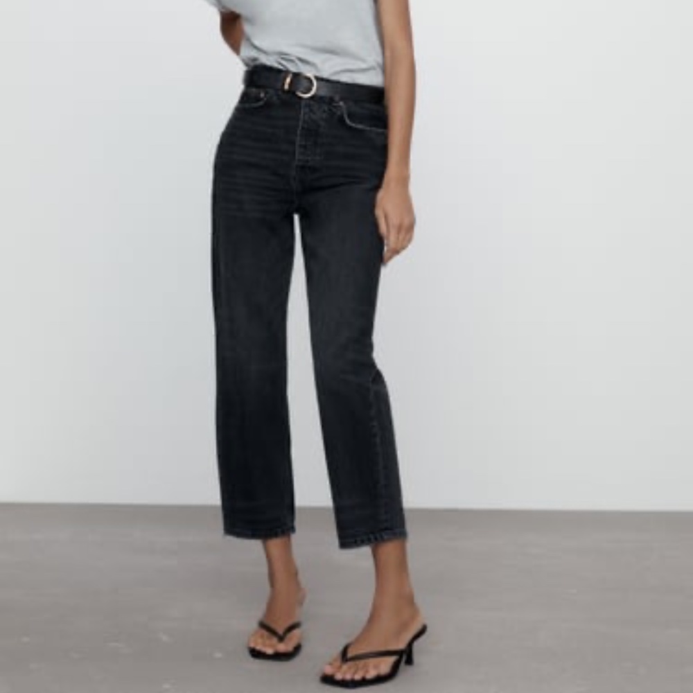 ZARA "The Bliss" Slim Straight Leg High Rise Jeans